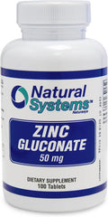 Natural Systems Natural Systems Zinc Gluconate 50 Mg - Supports Your Immune System - Helps Bone And Muscle Strength - Elemental Minerals For Your Diet - Great Nutrition Supplement