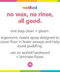 Method Hardwood Floor Cleaner Squirt + Mop Refill Almond For Sealed Hardwood and Laminate Floors 68 Fl Oz (Pack of 1)