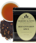 Harney & Sons Herbal Hot Cinnamon Spice Rooibos Tea Tin, 4 oz | Caffeine-free rooibos with cinnamon, orange peel, and cloves. No sugar added.