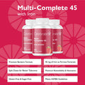 Celebrate Vitamins Multi-Complete Chewables, 45Mg Iron Daily Bariatric Multivitamin For Sleeve Gastrectomy And Gastric Bypass Surgery Patients Essential Vitamins & Minerals - Melon (60 Tablets)