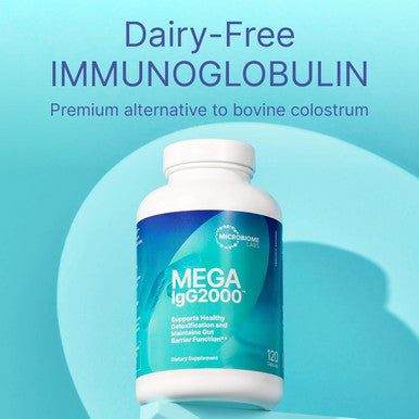 Microbiome Labs Mega IgG2000 Dairy Free Colostrum Capsules High Concentration Immunoglobulin Supplements to Support Digestive Health Gut Health and Detox Casein and Lactose Free 120 Count