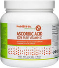 NutriBiotic Ascorbic Acid Vitamin C Powder 2.2 Lb Pharmaceutical Grade LAscorbic Acid 2000 Mg Per Serving Essential Immune and Antioxidant Collagen Support Supplement Vegan Gluten and GMO