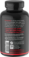 Vegan Icelandic Astaxanthin 12mg with Organic Coconut Oil Vegan NonGMO Project Verified Dietary Supplement 60 Veggie Softgels 2 Month Supply