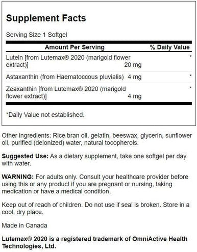 Swanson Ultimate Ocular Antioxidant 30 Sgels