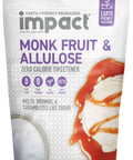 Impact - Monk Fruit Allulose Sweetener, Crystallized Blend Sugar Substitute - Zero Calorie Low-Carb Essential for Low-Carb Recipes - 4lb