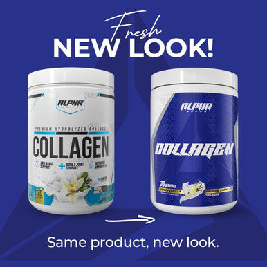 Alpha Supps Premium Hydrolyzed Collagen Protein Powder - Collagen Peptides Supplement For Men & Women With Digestive Enzymes - 30 Servings (French Vanilla)