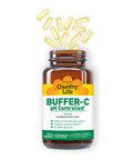 Country Life Buffer-C Ph Controlled 500Mg Stomach Friendly Non-Acidic 120 Vegetarian Capsules Certified Gluten Free Certified Vegetarian