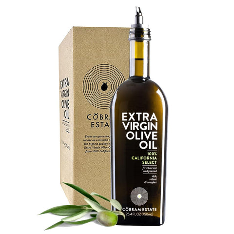 Cobram Estate California Select Extra Virgin Olive Oil, First Cold Pressed, Non-GMO, Keto Friendly, High in Antioxidants, Rich & Complex, 375ml Bottle