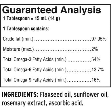 Barleans Fresh Flaxseed Oil for Animals with Rich Essential Omega3 Fatty Acids for Pet WellBeing and Health NonGMO 12 oz