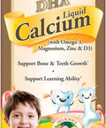 CATALO Childrens DHA Liquid Calcium with Magnesium Zinc Vitamin D3 C Highly absorbable MultiMinerals Boost Immunity Support Bone and Teeth Structure Peach and Mango Flavor 8 Fl Oz