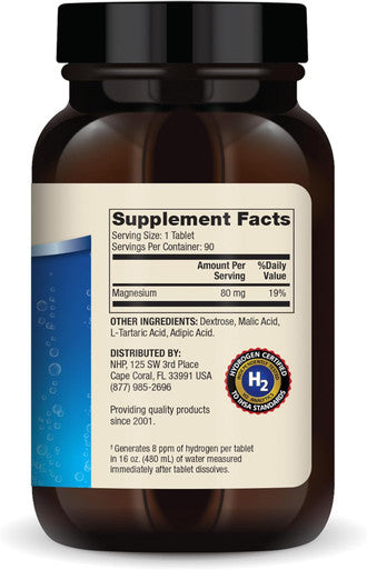 Dr. Mercola H2 Molecular Hydrogen, 90 Servings (90 Tablets), Dietary Supplement, Supports Brain Health And Cognitive Function, Non Gmo