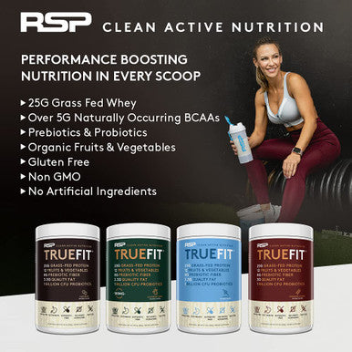 RSP TrueFit - Protein Powder Meal Replacement Shake for Weight Loss, Grass Fed Whey, Organic Real Food, Probiotics, MCT Oil, Non-GMO, Gluten Free, No Artificial Sweeteners, 2 LB Vanilla
