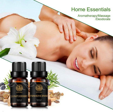 Aromatherapy Juniper Berry Essential Oil Set for Diffuser, 100% Pure Frankincense Essential Oil Kit for Humidifier, 2x10ml Therapeutic Grade Essential Oils Kit-Frankincense, Juniper Berry Oil for Home
