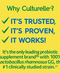 Culturelle Health Wellness Daily Probiotic Supplement Immune Support With the proven effective Probiotic 15 Billion CFU 30 Vegetarian Capsules