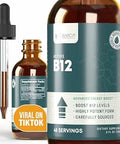 Active B12 Liquid B12 Supplement Supports Energy and a Healthy Nervous System Convenient Liquid Dropper Absorbs Fast and Tastes Great