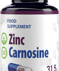 Hepatica Zinc L-Carnosine 120 Vegan Capsules, 3Rd Party Lab Tested, High Strength Supplement, Gluten And Gmo