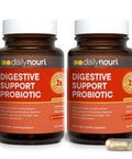 Dailynouri Digestive Support Probiotic For Women & Men Supports Bloating Relief Digestive Comfort Gas & Gut Health 3 Clinically Studied Strains + Vegan Omega Oil 30Day Supply