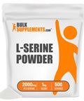 BulkSupplements L-Serine Powder - Amino s Supplement Mood & Brain Health - , Soy Free - 2000mg , 500 Servings (1 Kilogram - 2.2 lbs)
