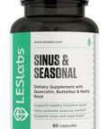 Les Labs Sinus & Seasonal Sinus Relief Nasal Health Balanced Histamine Response Clear Lungs & Respiratory Health Butterbur Quercetin Nettle Root & Bromelain Non-GMO Supplement 60 Capsules
