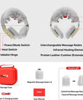 Moza Neck Massager With Heat, Cordless Shiatsu Neck Massager For Muscle Pain Relief Electric Deep Tissue Kneading Massage, Portable Heated Neck Massager, For Women, Men, Grey