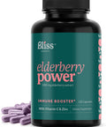 Elderberry With Zinc And Vitamin C For Adults - Sambucus Elderberry Capsules - 1000 Mg Extract, Immune Support Supplement For Women And Men, With Antioxidant Fruit Blend, 120 Vegcaps, 60 Day Supply