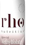 Rho Nutrition Liposomal Methylfolate 5Mthf + B12 Complex Ultra High Absorption Bioactive Liquid Methylated Folate and B12 Supports Methylation Energy Production Mood and Cellular Health