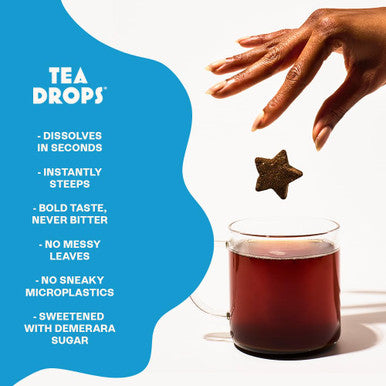 Tea Drops Set | Organic Dissolvable Loose Leaf Tea | Chai Spice Chocolate Earl Grey Citrus Ginger Rose Matcha Peppermint Ube Vanilla Bean Thai | 9 Sampler Assortment - 1 Per Flavor
