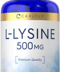 Carlyle L-Lysine 500 Mg | 250 Caplet Capsules | Amino Acid Supplement | Vegetarian, Non-Gmo & Gluten Free