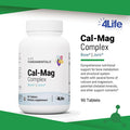 4Life Cal-Mag Complex - Supplement for Healthy and Strong Muscle Bone and Joint Support - Supplement with Calcium Magnesium Vitamin D and Vitamin K - 90 Tablets
