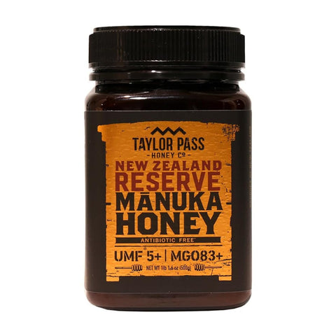Taylor Pass Honey Co Manuka Honey UMFÃƒÂ¢Ã¢â‚¬Å¾Ã‚Â¢ 5+ MGO 83+, 8.83oz BPA-Free Jar, NZ | Monofloral New Zealand honey, sustainably sourced. Non-GMO, Halal & UMF certified. Packed in a BPA-free jar.