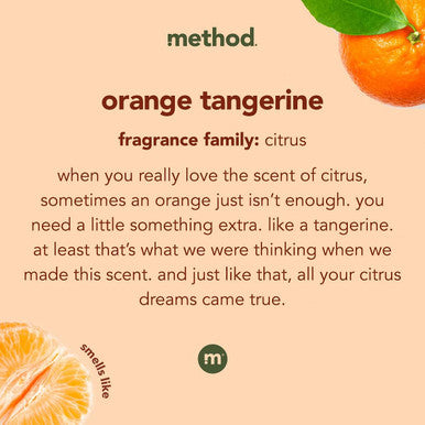 Method Daily Granite Cleaner Spray Orange Tangerine Plant-Based Cleaning Agent for Granite Marble and Other Sealed Stone 28 oz Spray Bottles (Pack of 8)