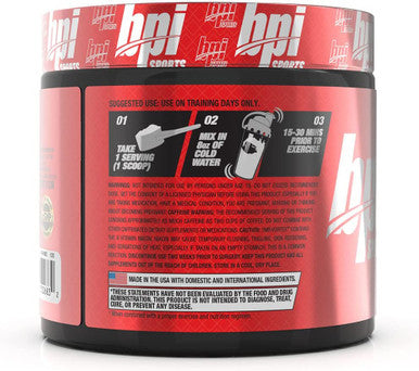 BPI Sports 1.M.R. Vortex Pre-Workout Powder, Blue Raz, 5.3 Ounce