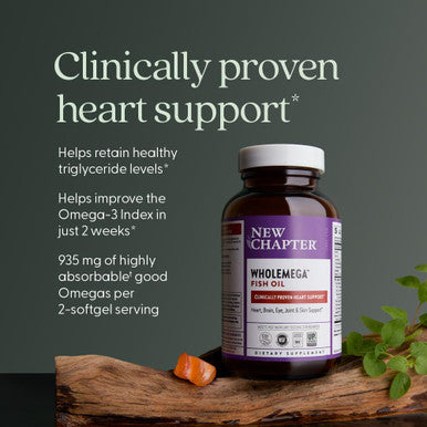 New Chapter Wholemega Whole Fish Oil 120 Softgels
