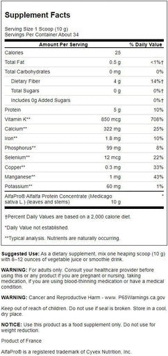 Swanson Alfapro Non-GMO Alfalfa Protein Concentrate 12 Ounce (340 g) Pwdr