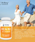 Dr. Berg s D3 & K2 Vitamin Supplement 120 Capsules