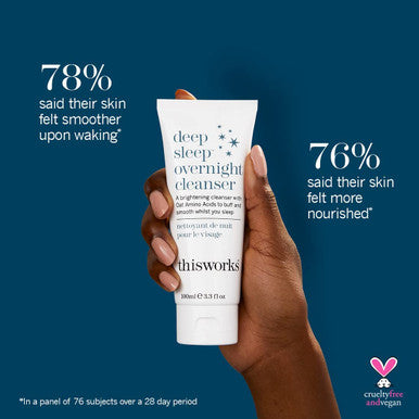 This Works Deep Sleep Overnight Cleanser, with Oat Amino Acids & Hyaluronic Acid to Gently Exfoliate & Rehydrate, Clinically Proven to Reduce Redness, 100ml