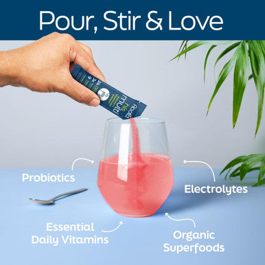 Root'D Multivitamin Powder With 3X Electrolytes For Men - 24 Vitamins & Minerals, 3X Electrolytes, 9 Organic Superfoods, Probiotics & Enzymes, Sugar-Multivitamin & Hydration 24 Packets