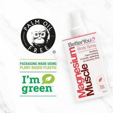 BetterYou, Magnesium Oil Recovery Spray, Pure Magnesium Oil Spray - Supports Working Muscle, Improves Performance and Speeds Recovery, 100ML Bottle