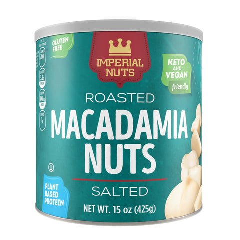 Imperial Nuts - Macadamia Nuts Roasted Salted - Oil Roasted 15 oz | Fresh tasty macadamias