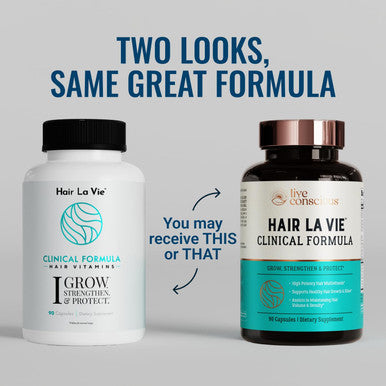 Hair La Vie Live Conscious Clinical Formula Hair Growth Vitamins For Women And Men W/Biotin 5000Mcg, Collagen & Saw Palmetto (Pack Of 1)