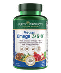 Omega 369 Vegan and Vegetarian Omega Formula 5 in 1 Essential Fatty Acid Complex Scientifically Formulated PlantBased Omega 3 6 9 Essential Fatty Acids EFA from Purity Products 60