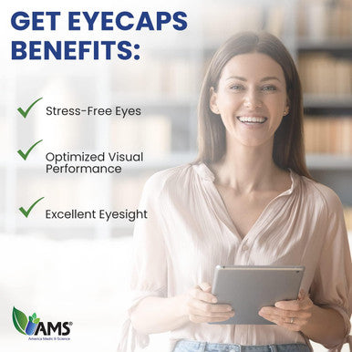 America Medic & Science Eyecaps (30 Caplets) Dietary Supplement For Men And Women Supports Vision Health Enriched With Lutein, Zinc, Selenium, Chromium, And Vitamins A, C, E, And B2