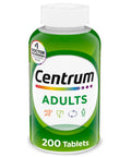 Centrum Adult Multivitamin/Multimineral Supplement with Antioxidants Zinc Vitamin D3 and B Vitamins Gluten Free NonGMO Ingredients 200 Count