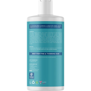 Advanced Biotin Shampoo And Conditioner Set - Paraben And Sulfate Shampoo And Conditioner For Dry Damaged Hair And Scalp Care - Volumizing Shampoo For Thinning Hair With Jojoba And Argan Oil