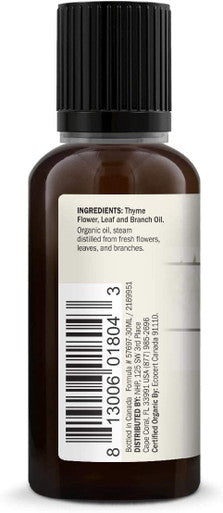 Dr. Mercola Organic Thyme Essential Oil - 1 oz