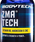 Bodytech Zma-Premium Zinc, Magnesium, And Vitamin B6 Supplement To Support Enhanced Muscle Recovery, Improved Sleep Quality, And Optimal Immune Health, Boosts Muscle Strength (180 Capsules)