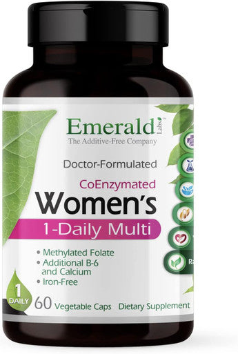 Emerald Labs Women'S 1-Daily Multi - Multivitamin For Women - Includes Calcium, Zinc, Vitamin B & More - Bone & Immune Support Supplement - Gluten-- 60 Vegetable Capsules