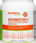 Nutribiotic - Ascorbate Bio-C 16 Oz Effervescent Vitamin C Powder With Lemon Bioflavonoids & Minerals Calcium Magnesium Zinc Selenium & More Bioavailable Antioxidant & Collagen Support Vegan