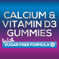 Nature'S Nutrition Sugar Calcium Gummy Bites Plus 400 IU Vitamin D3 Bone Health & Immune Support Supports Bone Strength - Chewable Calcium Nutrition Supplement Non-GMO Berry Flavor Chews - 120 Gummies