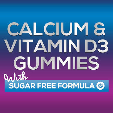 Nature'S Nutrition Sugar Calcium Gummy Bites Plus 400 IU Vitamin D3 Bone Health & Immune Support Supports Bone Strength - Chewable Calcium Nutrition Supplement Non-GMO Berry Flavor Chews - 120 Gummies